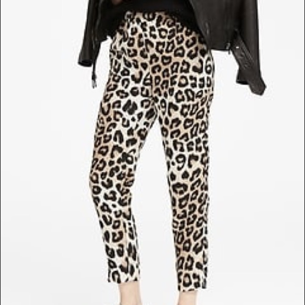 BANANA REPUBLIC Hayden Fit Leopard Ankle Pant S - Picture 4 of 8